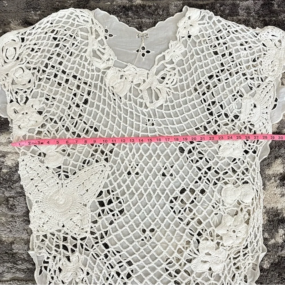 Free People Crochet Away Kaftan Size XS/S